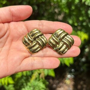 18K Gold Plated Stainless Steel Vintage Style Earrings